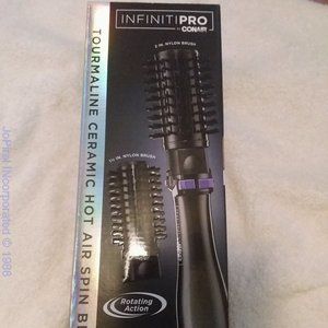 ConAir Infinitipro Tourmaline Ceramic HOT AIR ROTATE SPIN BRUSH BC191WG w Bonus
